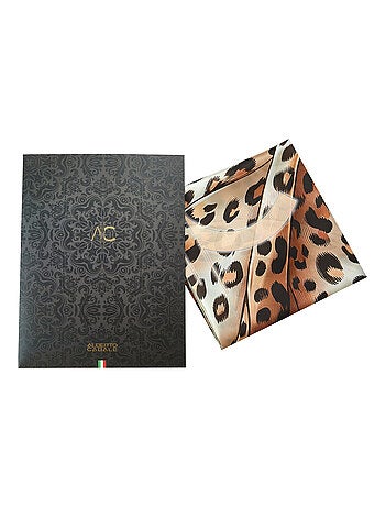 Grand carré de soie Original Leopard Zoé