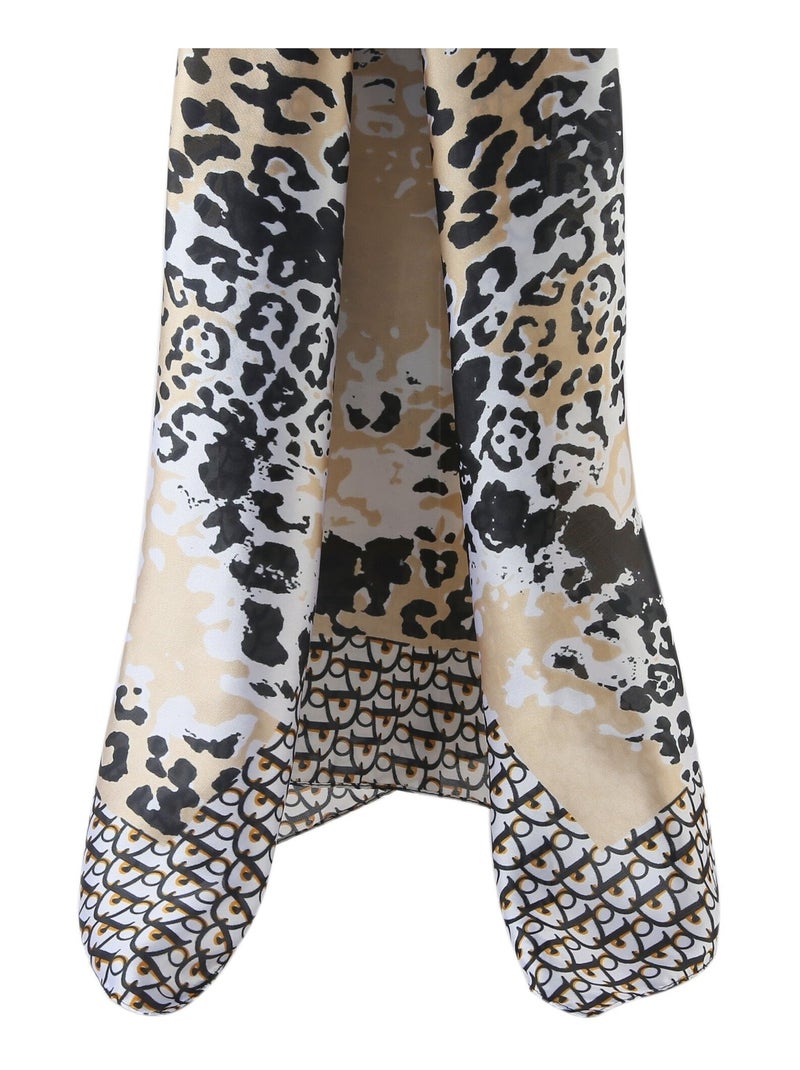 Grand carré de Soie Pantherspirit Zoé Or - Kiabi