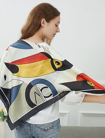 Grand carré de soie Pelican Zoé