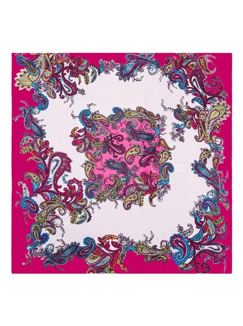 Grand carré de Soie Pink Zoé - Kiabi