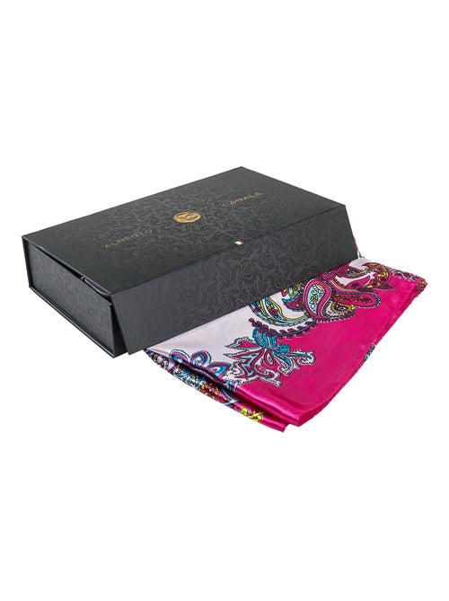 Grand carré de Soie Pink Zoé - Kiabi