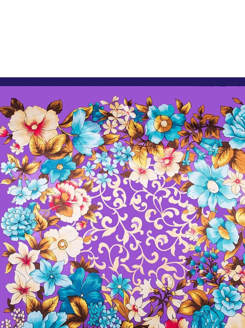 Grand carré de Soie Purple Blue Zoé Violet - Kiabi