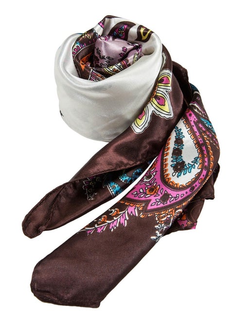 Grand carré de Soie Purple white Zoé - Kiabi