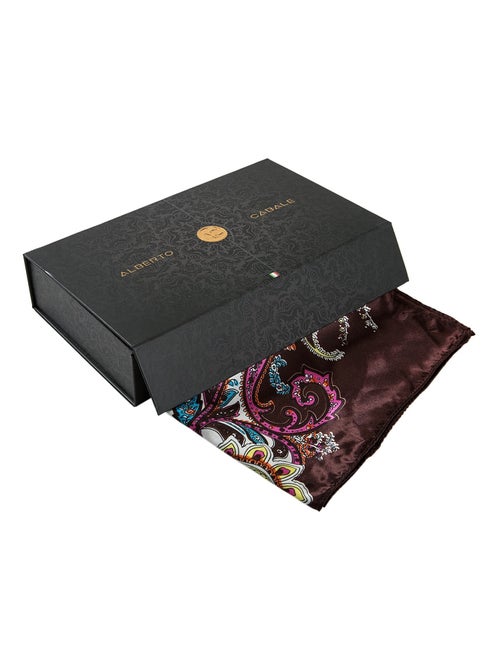 Grand carré de Soie Purple white Zoé - Kiabi