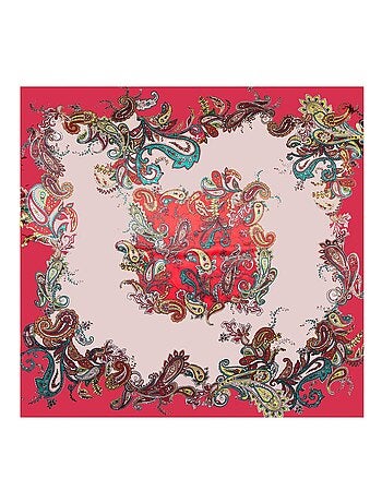Grand carré de Soie Red Zoé