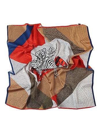 Grand carré de Soie Snake Zoé