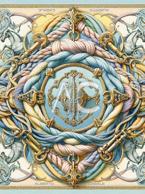 Grand carré de soie Spring Rope Zoé - Kiabi