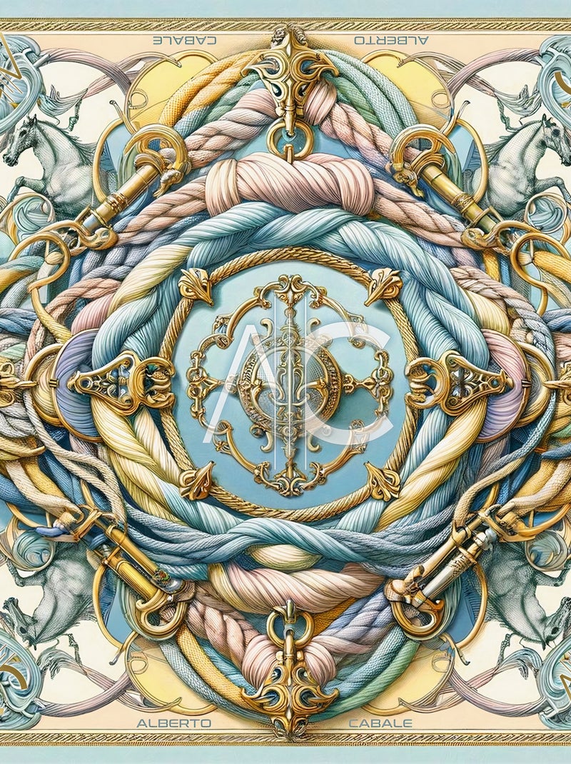 Grand carré de soie Spring Rope Zoé Multicolore - Kiabi