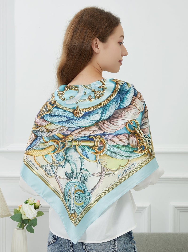 Grand carré de soie Spring Rope Zoé Multicolore - Kiabi