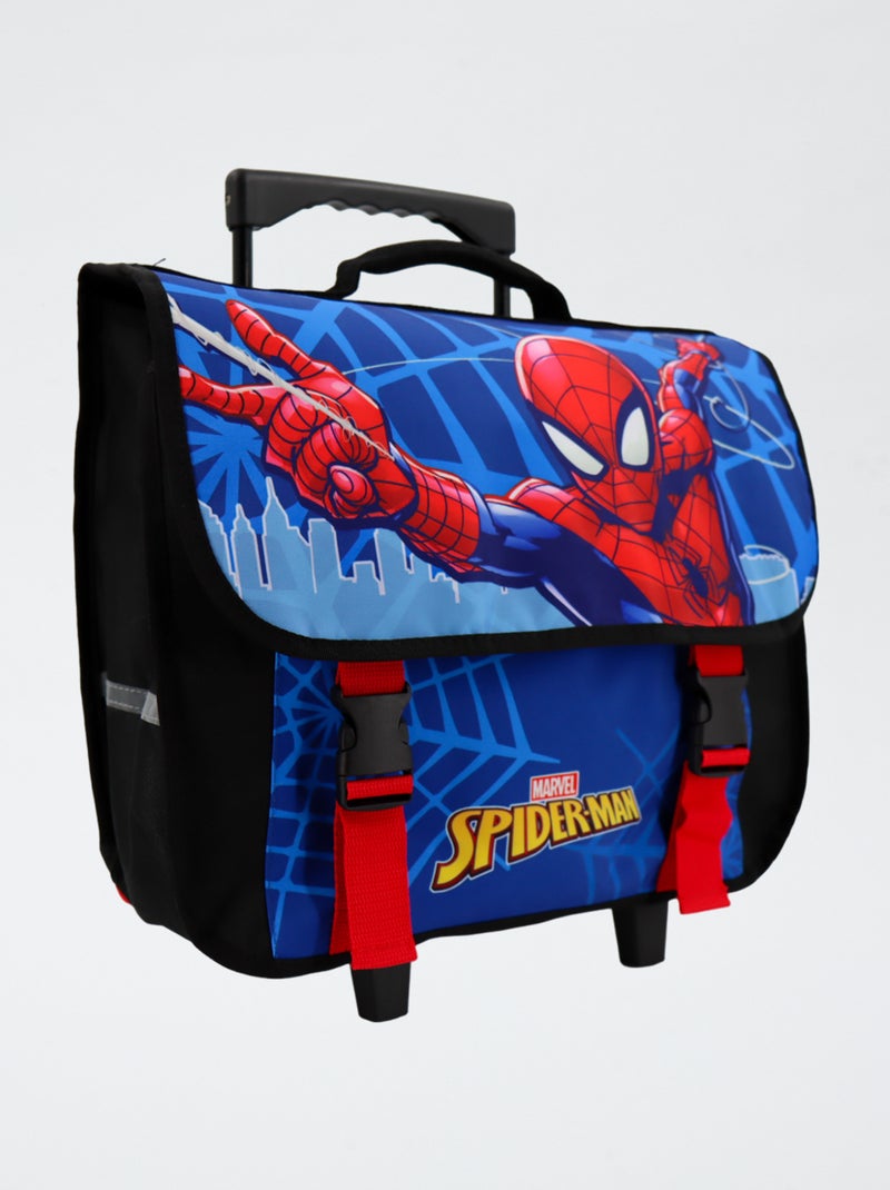 Grand cartable à roulettes 'Spider-man' Bleu - Kiabi