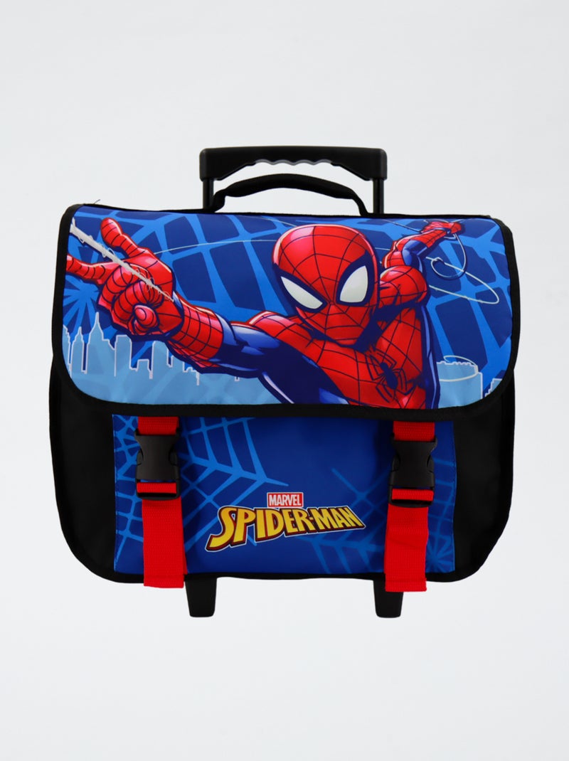 Grand cartable à roulettes 'Spider-man' Bleu - Kiabi