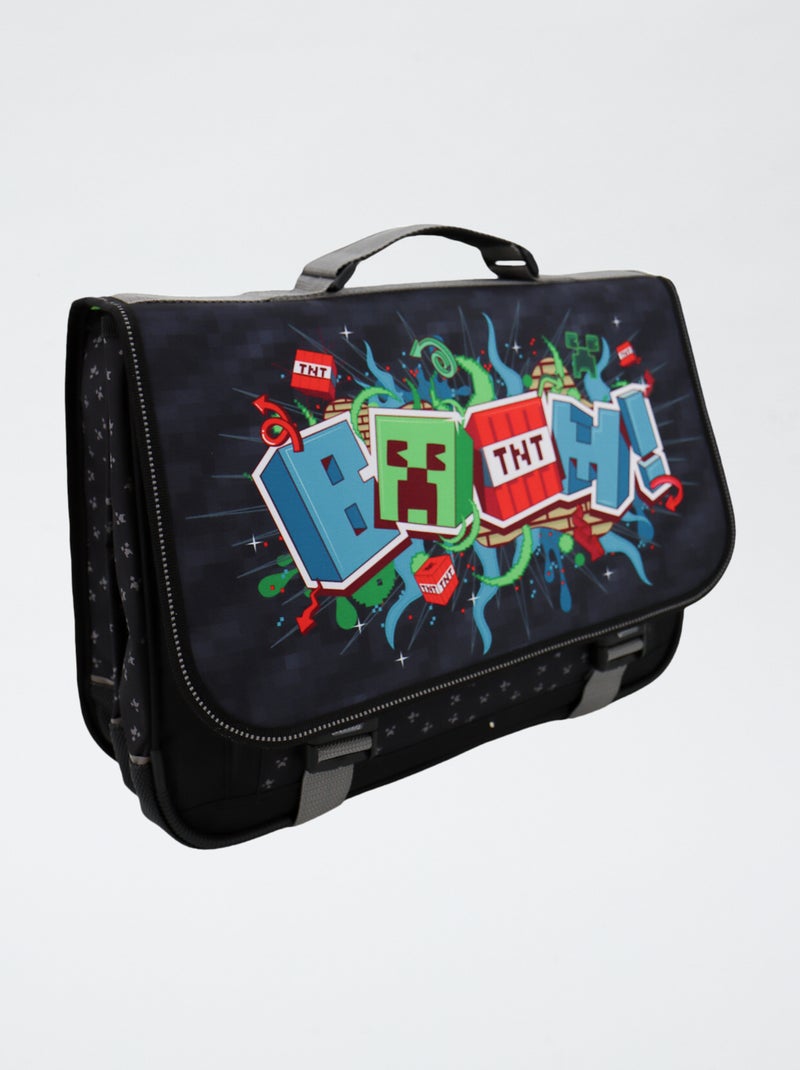 Grand cartable 'Minecraft' Noir - Kiabi