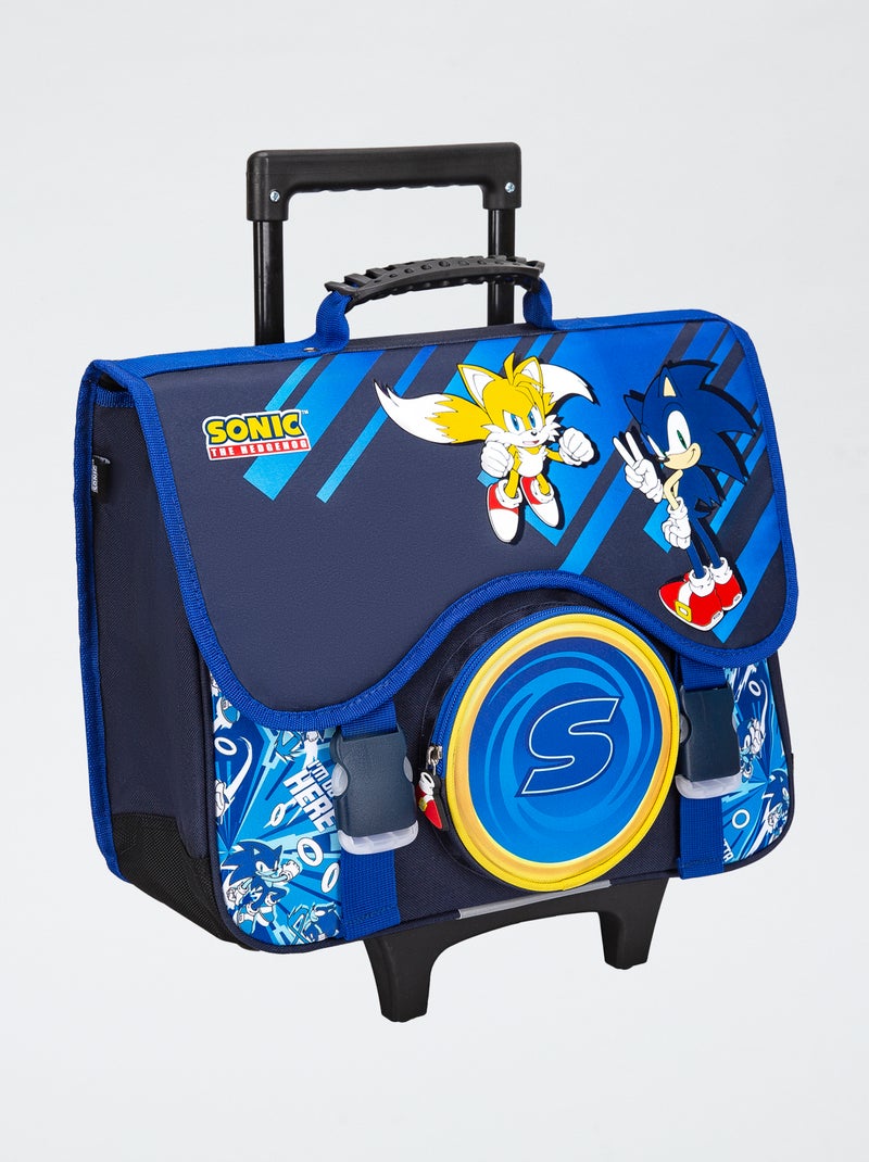 Grand cartable 'Sonic' bleu - Kiabi