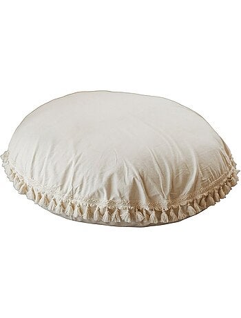 Grand coussin de sol avec pompons