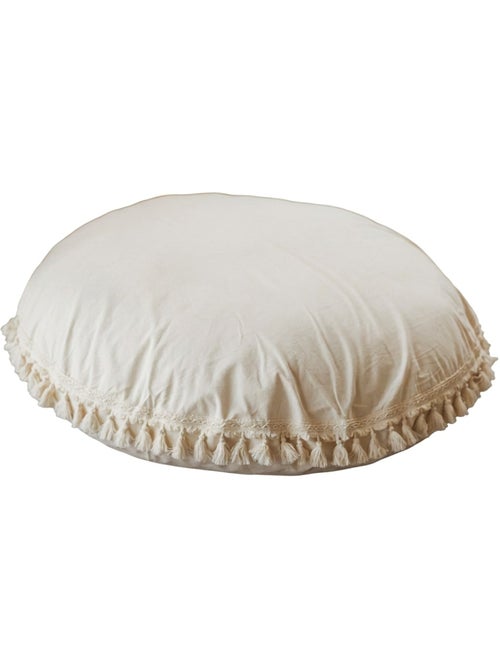 Grand coussin de sol avec pompons - Kiabi