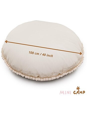 Grand coussin de sol avec pompons