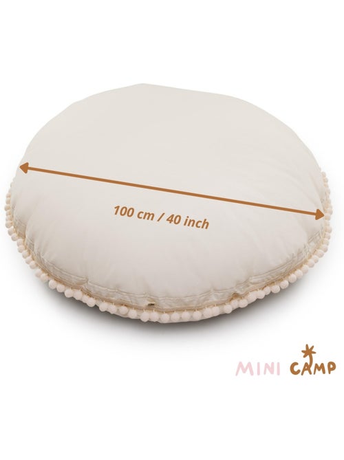 Grand coussin de sol avec pompons - Kiabi
