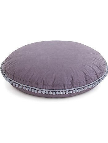 Grand coussin de sol avec pompons