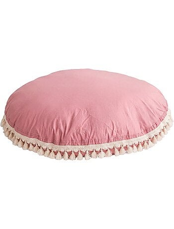 Grand coussin de sol avec pompons
