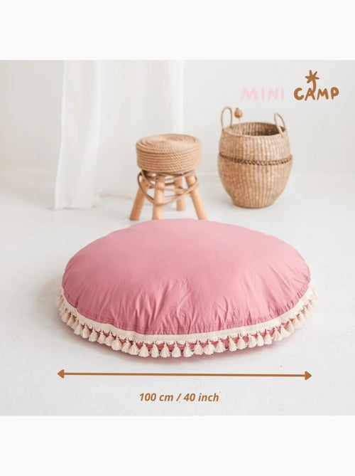 Grand coussin de sol avec pompons - Kiabi