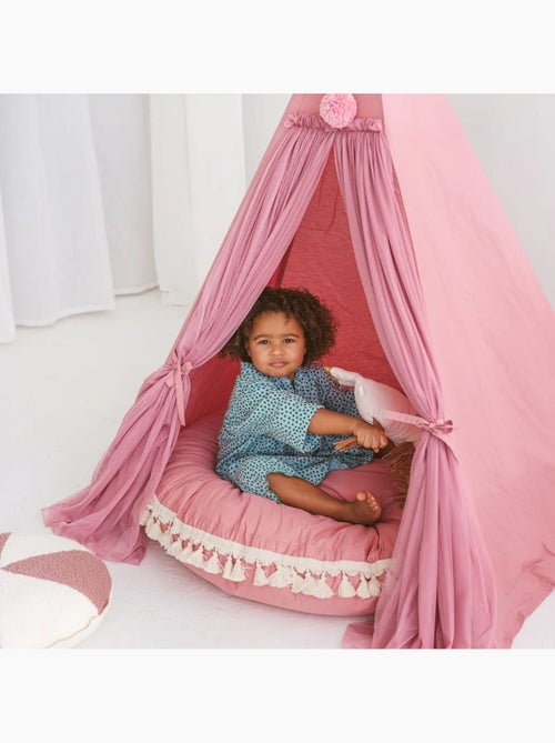 Grand coussin de sol avec pompons - Kiabi