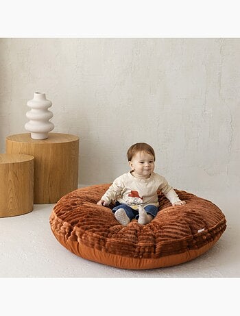 Grand coussin de sol pour enfants avec housse en velours côtelé