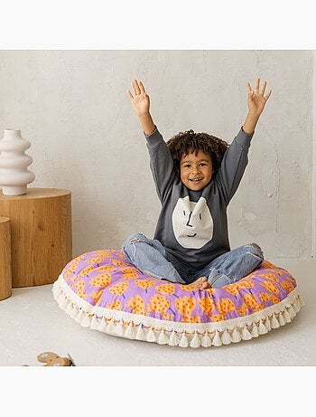 Grand coussin de sol pour enfants avec motif éclatant