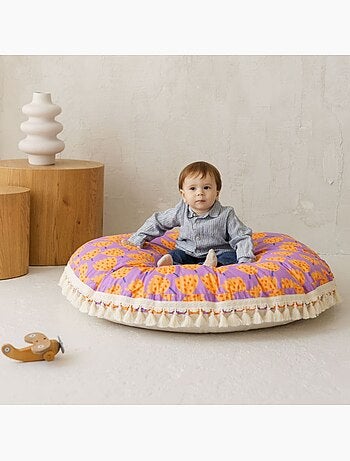 Grand coussin de sol pour enfants avec motif éclatant