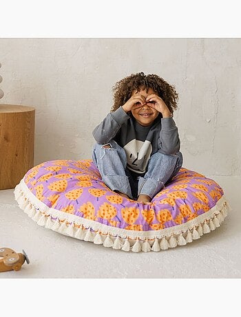 Grand coussin de sol pour enfants avec motif éclatant