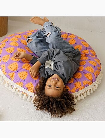 Grand coussin de sol pour enfants avec motif éclatant