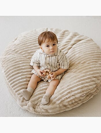 Grand coussin de sol pour enfants en tissu doux style velours côtelé minky