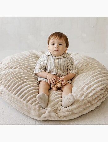Grand coussin de sol pour enfants en tissu doux style velours côtelé minky