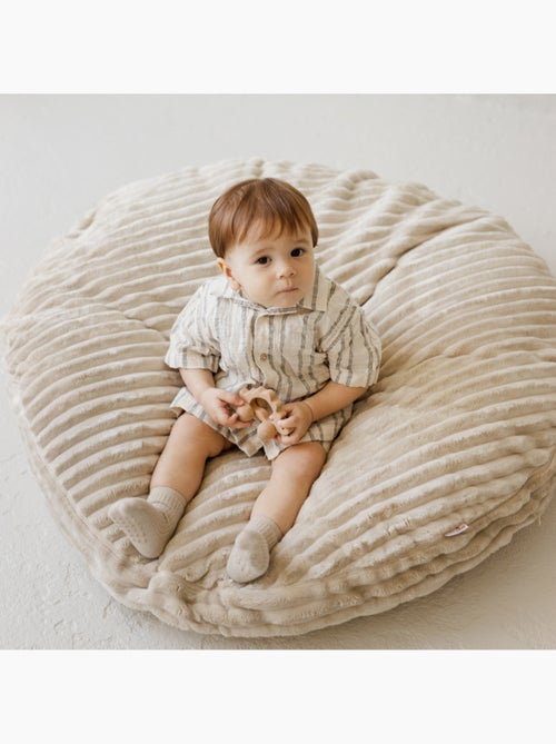 Grand coussin de sol pour enfants en tissu doux style velours côtelé minky - Kiabi