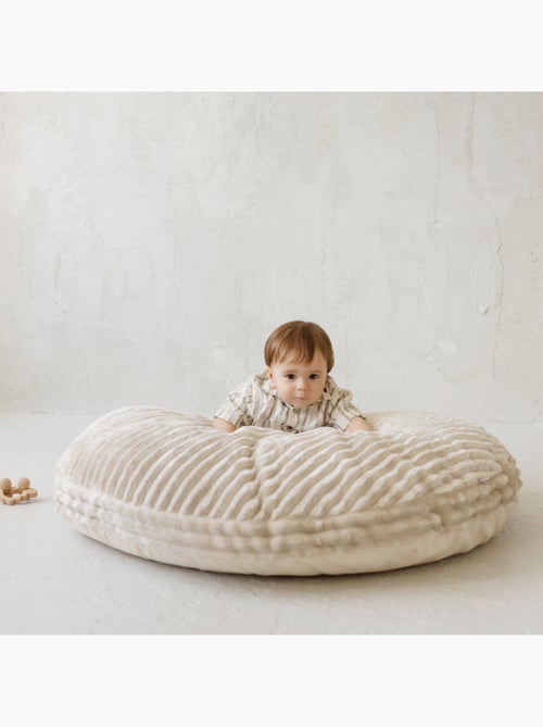 Grand coussin de sol pour enfants en tissu doux style velours côtelé minky - Kiabi