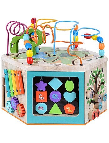 Mon super cube d'activites, jouets en bois