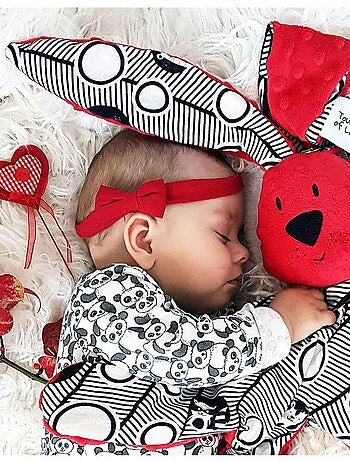 Grand doudou Lapin en Bambou: Le cadeau de naissance parfait SEVIRA KIDS