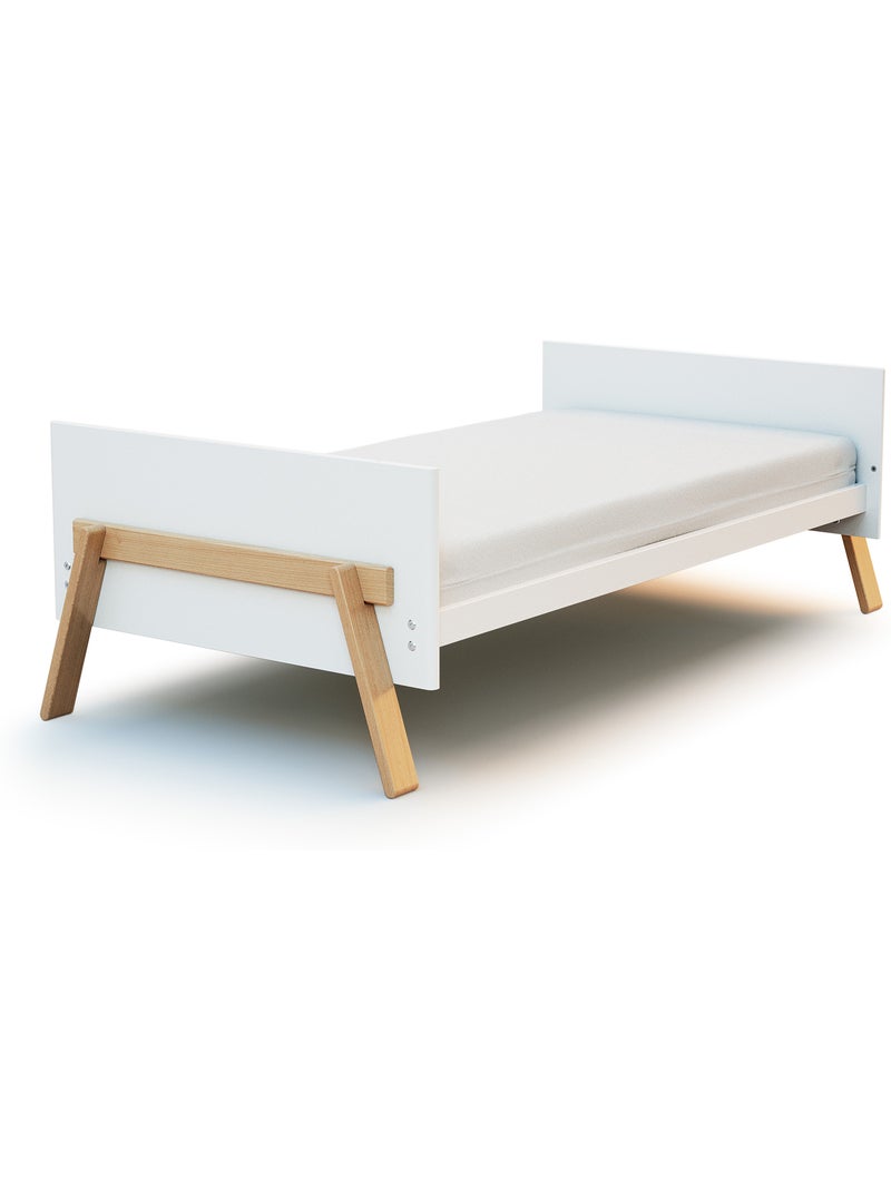 Grand duo 3 tiroirs en bois canaille Blanc Marron - Kiabi
