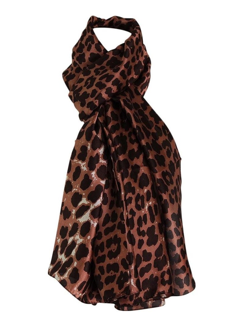 Grand foulard léopard PISAC Marron - Kiabi