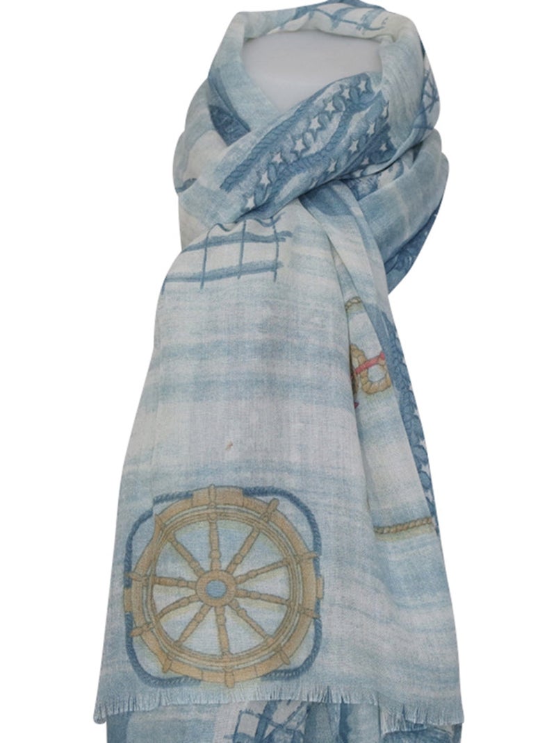 Grand foulard marin Bleu - Kiabi