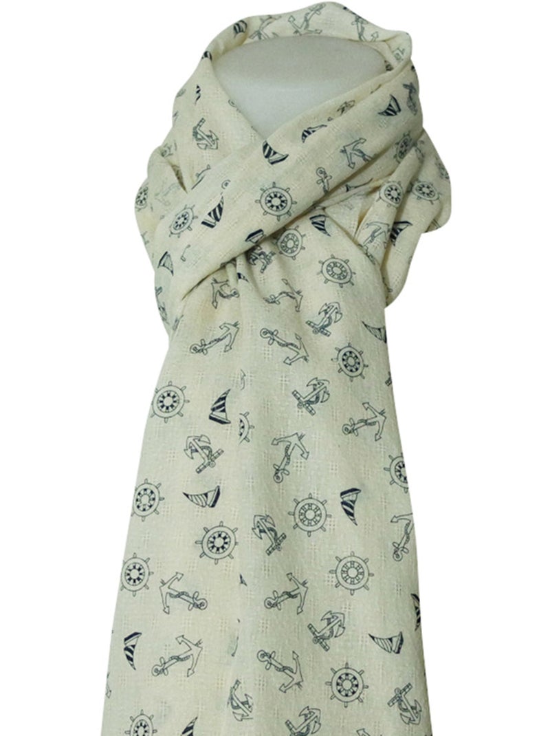 Grand foulard NEMO Blanc - Kiabi