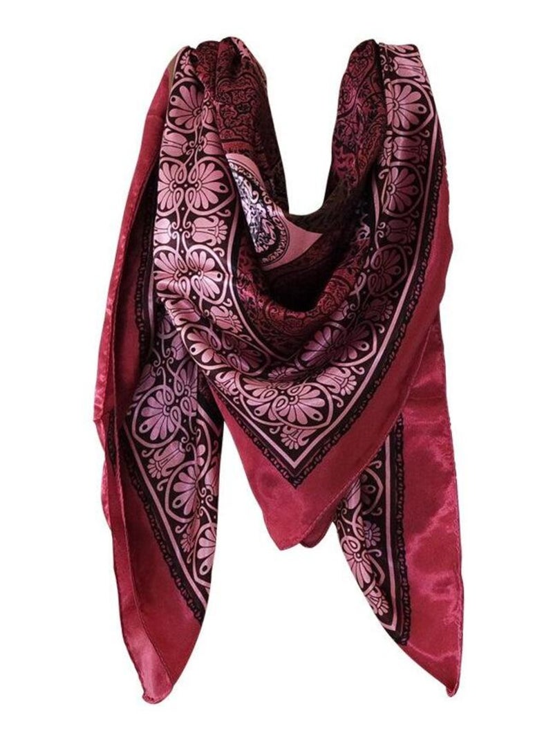 Grand foulard polysatin CHLOE Vieux rose - Kiabi