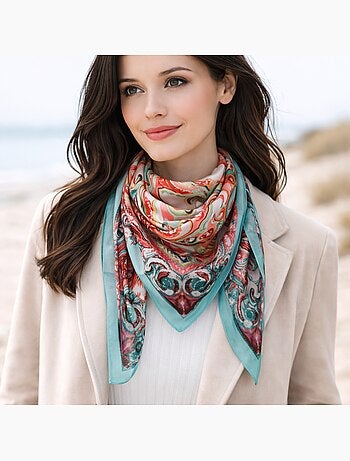 Grand foulard polysatin INAYA
