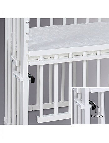 Grand Lit berceau Cododo Blanc avec matelas - Maxi Comfort +