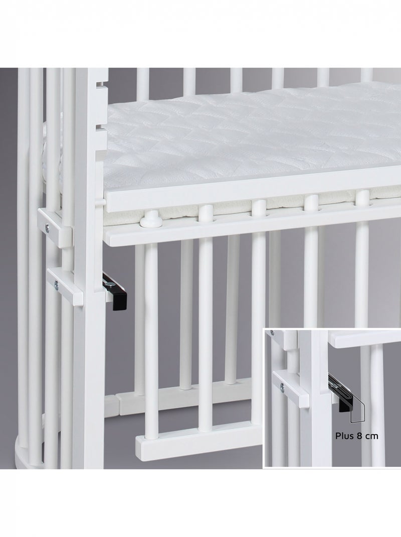 Grand Lit berceau Cododo Blanc avec matelas - Maxi Comfort + Blanc - Kiabi