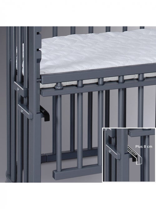 Grand Lit berceau Cododo Gris avec matelas - Maxi Comfort + - Kiabi
