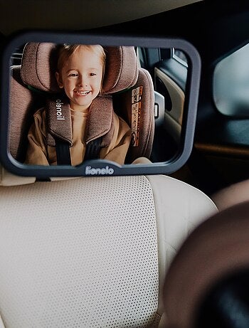 Grand miroir de voiture pour bébé LIONELO - 360° - Rétroviseur - 24,8 x 17,5 cm