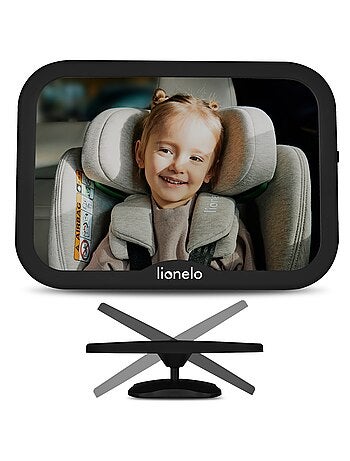 Grand miroir de voiture pour bébé LIONELO Sett - 360° - 24,8 x 17,5 cm