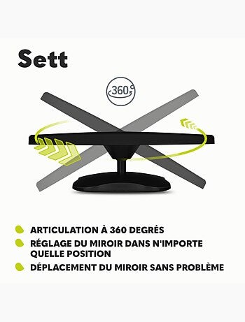 Grand miroir de voiture pour bébé LIONELO Sett - 360° - 24,8 x 17,5 cm