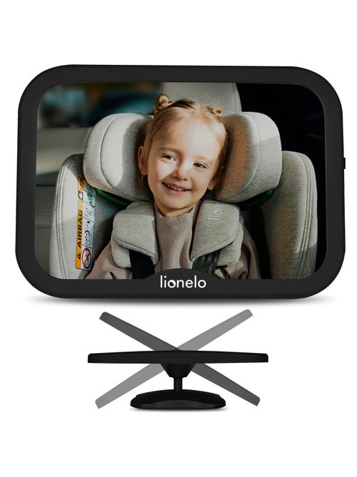 Grand miroir de voiture pour bébé LIONELO Sett - 360° - 24,8 x 17,5 cm - Kiabi Grand miroir de voiture pour bébé LIONELO Sett - 360° - 24,8 x 17,5 cm - Kiabi