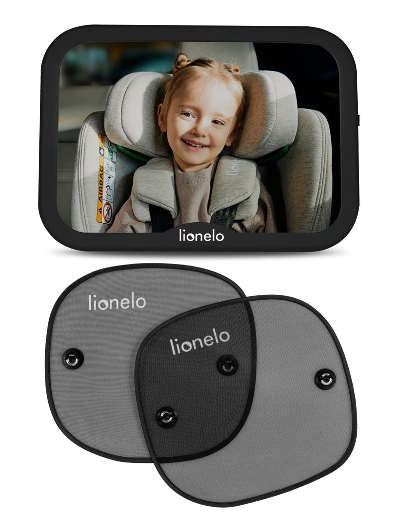 Grand miroir et 2 x Pare-Soleil LIONELO - Protection UV Noir - Kiabi